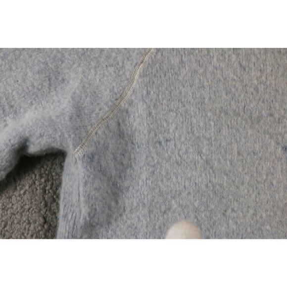 Smart Wool Sweater Womens L Blue Alpaca Merino Poly Crewneck THIS WAS WASHED - Picture 11 of 14